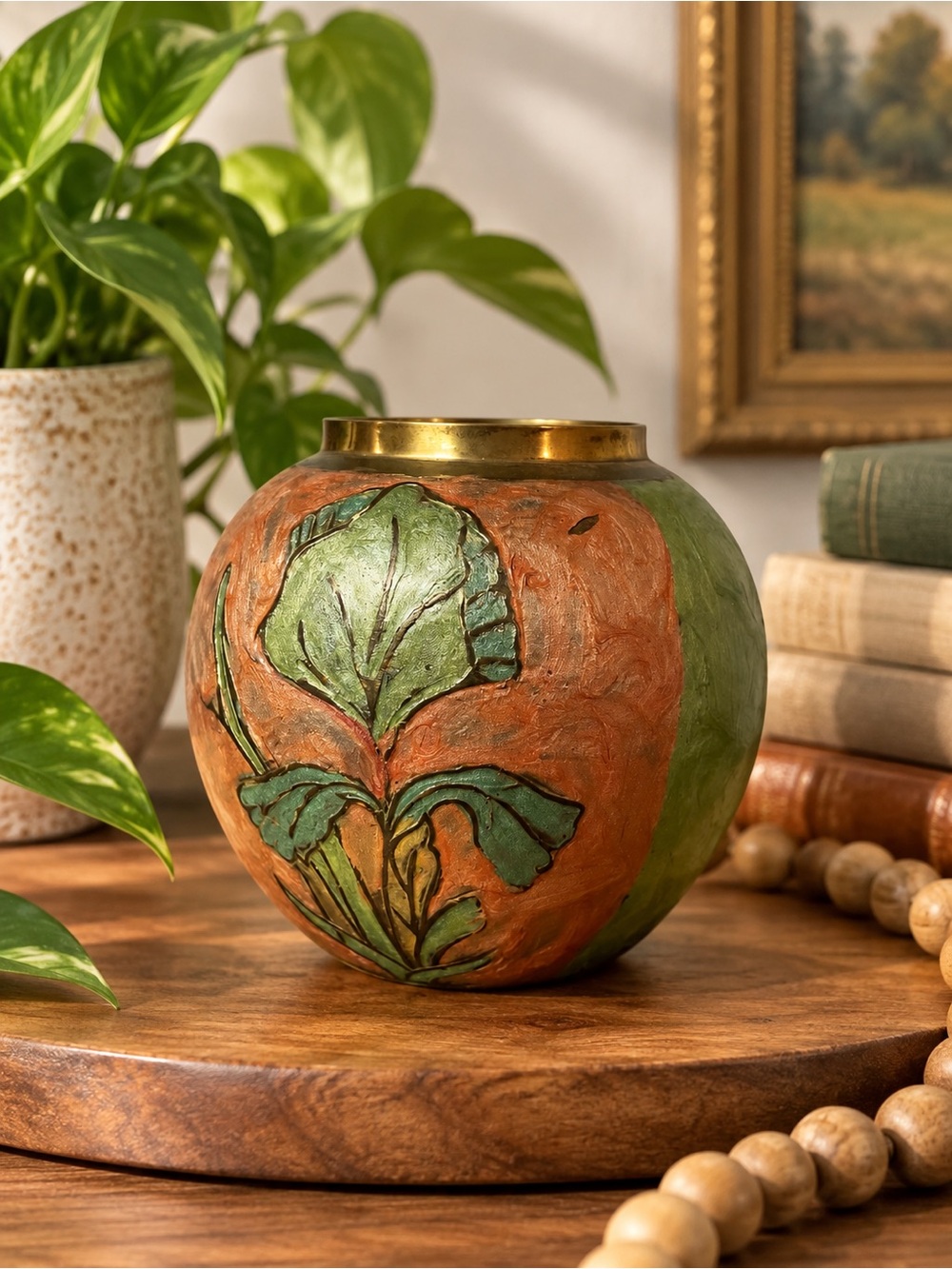 Brass Floral Vase 4 inch tall
